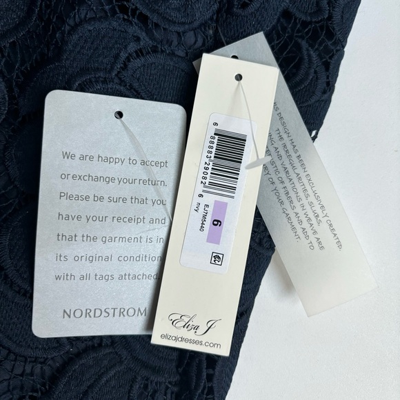 Eliza J Lace Sheath Sleeveless Mini Dress Navy Blue Size 6 - Picture 9 of 17